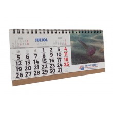 Calendari sobretaula cartronet karft wire-o 7 fulls personalitzat