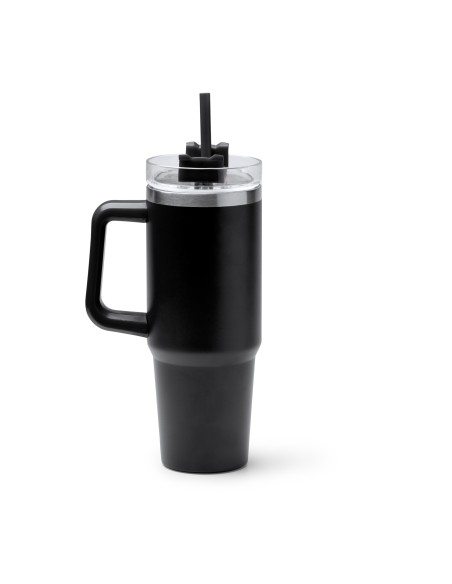 Tassa tèrmica d'acer inoxidable amb tapa i canya 870ml - KRANSTON
