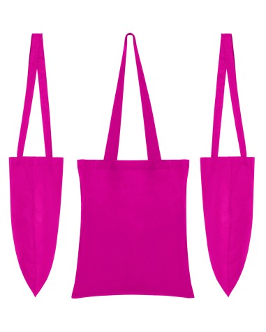 140g/m2 cotton shopping bag with long... 140g/m2 cotton shopping bag with long...