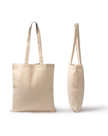 Organic cotton bag 220g/m2 with long... Organic cotton bag 220g/m2 with long...