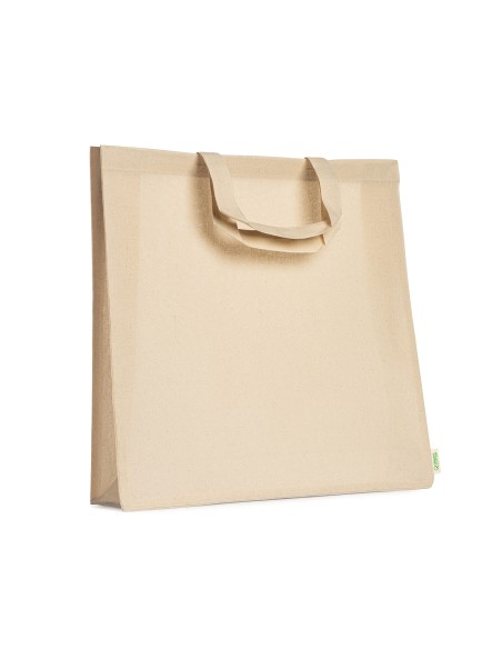 Sac en coton bio 120g/m2 avec anses courtes et fond renforcés (40x40x10cm) - NARBONA