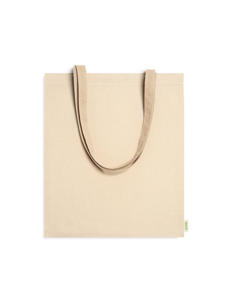 120g/m2 organic cotton bag with long reinforced handles (38x42cm) - BERNA