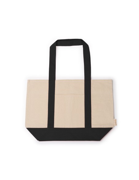 Sac de plage en coton bio 280g/m2 avec anses longues et fond renforcés (52x37x15cm) - PATY