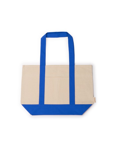 Bossa de platja cotó orgànic 280g/m2 amb nanses reforçades i base (52x37x15cm)- PATY