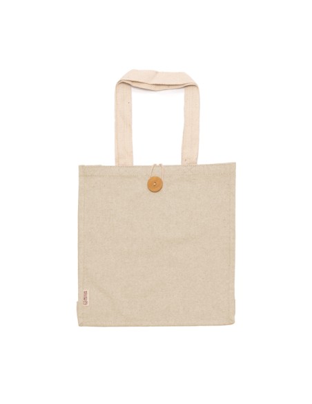 Bolsa algodón reciclado 300g/m2 con asas largas (38x38x12cm) - BARMER