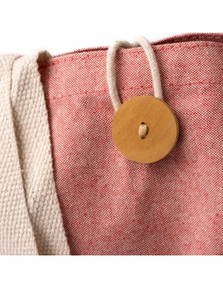 Bolsa algodón reciclado 300g/m2 con asas largas (38x38x12cm) - BARMER