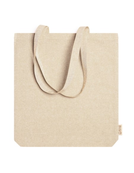 140g/m2 recycled cotton bag with long handles and gusset  (41x38x8,5cm)  - LUMIA