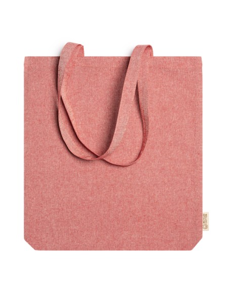 140g/m2 recycled cotton bag with long handles and gusset  (41x38x8,5cm)  - LUMIA
