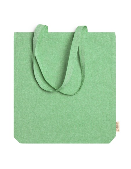 140g/m2 recycled cotton bag with long handles and gusset  (41x38x8,5cm)  - LUMIA