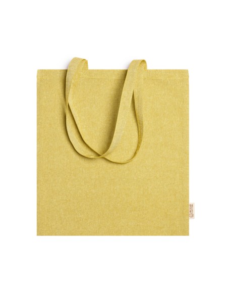 Recycled cotton bag 120g/m2 with long handles (42x38cm) - RIVOLI