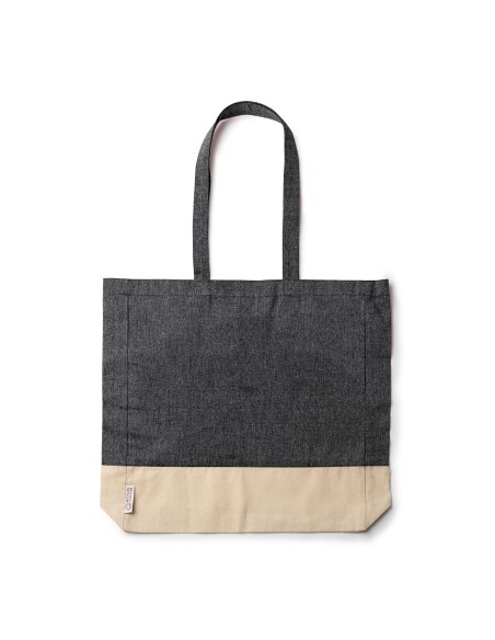 Bolsa algodón reciclado 120g/m2 con asas largas y base (41x38x8cm)- INCA