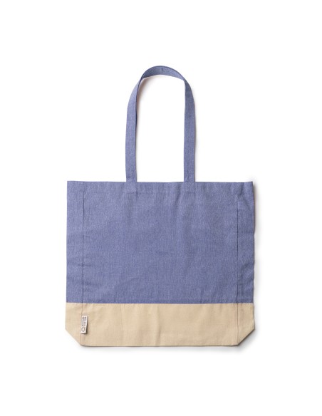Bolsa algodón reciclado 120g/m2 con asas largas y base (41x38x8cm)- INCA