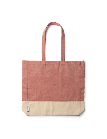 Bolsa algodón reciclado 120g/m2 con asas largas y base (41x38x8cm)- INCA