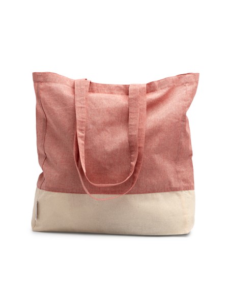 Bolsa algodón reciclado 120g/m2 con asas largas y base (41x38x8cm)- INCA