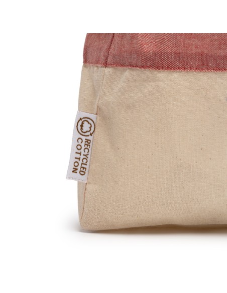 Recycled cotton bag 120g/m2 with long handles and base (41x38x8cm) - INCA
