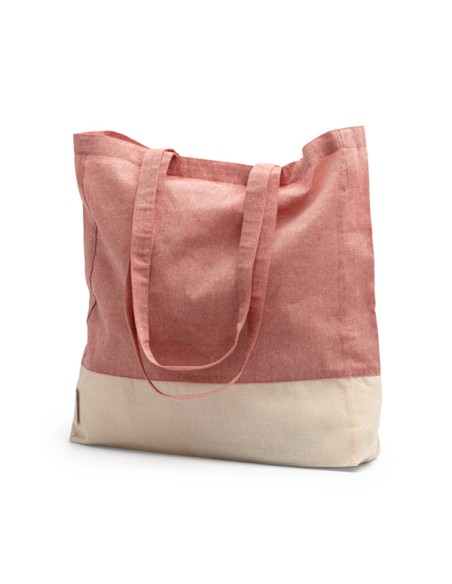 Recycled cotton bag 120g/m2 with long handles and base (41x38x8cm) - INCA