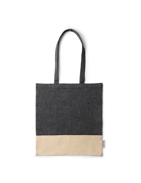 Recycled cotton bag 120g/m2 with long handles (42x38cm) - PALMIRA