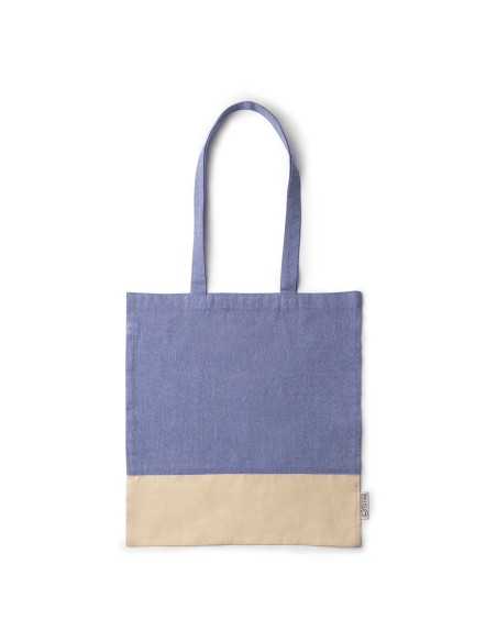 Recycled cotton bag 120g/m2 with long handles (42x38cm) - PALMIRA
