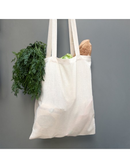 Bolsa de la compra 100% algodón de 180g/m2 con asas largas (37x41cm) - ZENITH
