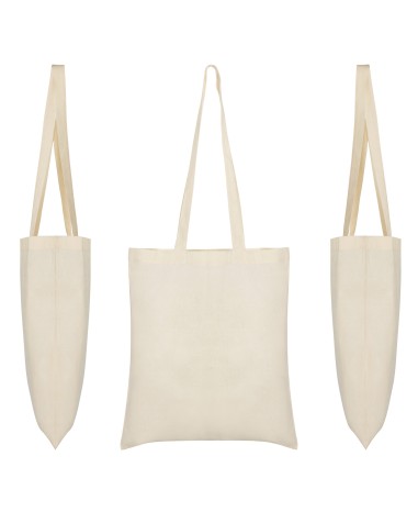 Sac shopping en coton 140g/m2 avec... Sac shopping en coton 140g/m2 avec...