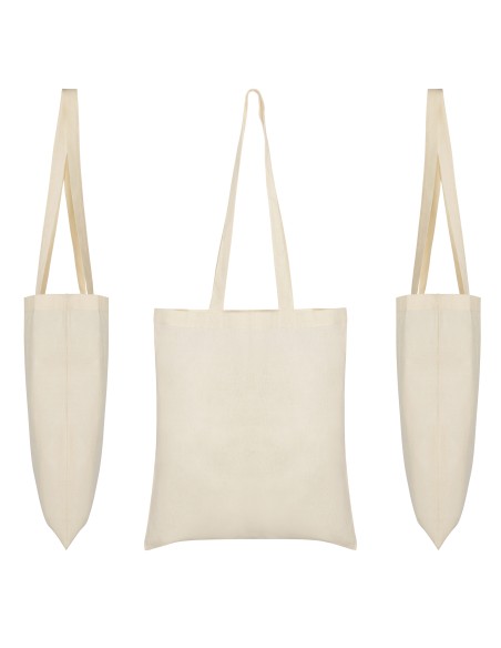 Sac shopping en coton 140g/m2 avec anses longues (41x37cm)- HILL