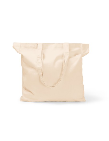 Sac en coton 140g/m2 avec soufflet à la base et sur les côtés avec anses longues - HERON