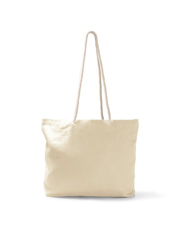 260g/m2 cotton beach bag with long...