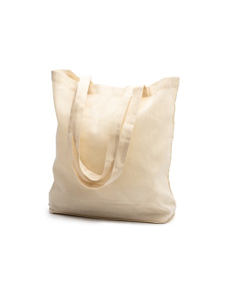 Sac pliable en coton 110 g/m² avec fond en jute (39 x 35 x 10 cm) - RAKU