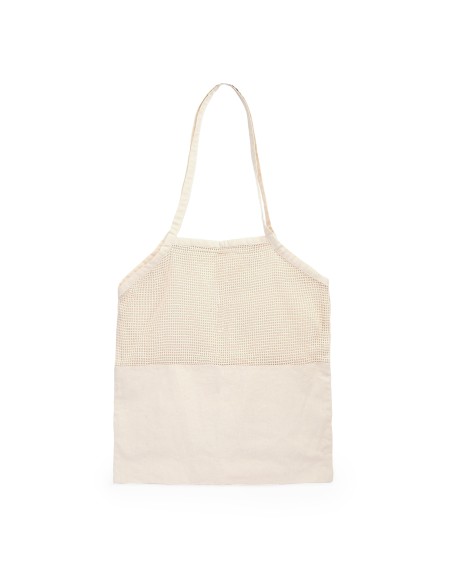 Sac shopping en coton 180g/m2 avec finition lisse et mesh (45x42cm) - LEAF