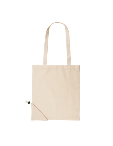 Foldable shopping bag made of 105g/m2 cotton with long handles (37x41cm)- DUNE