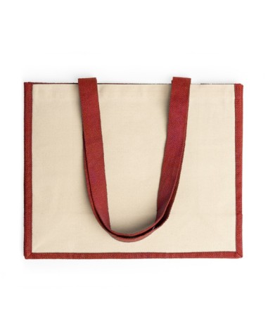 Durable laminated jute bag with long... Durable laminated jute bag with long...