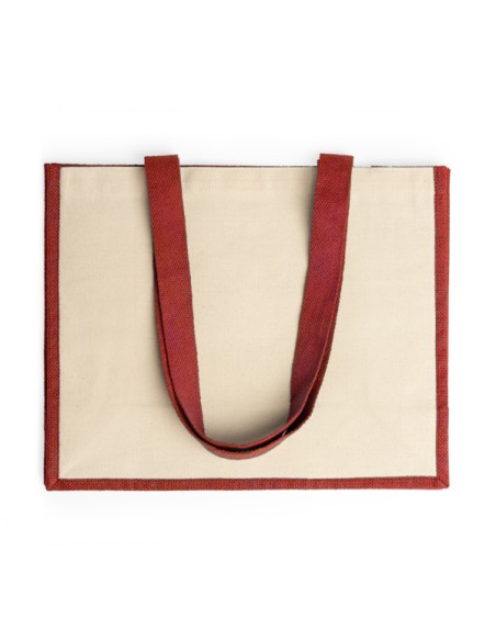 Durable laminated jute bag with long handles - NANTES