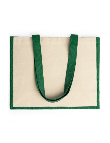 Durable laminated jute bag with long handles - NANTES