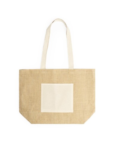 Bolsa de yute laminado con bolsillo...