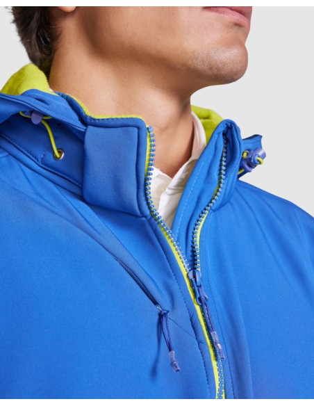 Chaqueta softshell de 2 capas bicolor con capucha ADULTO - SIBERIA ROLY