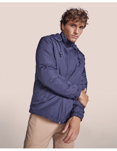 Lightweight, water-repellent jacket with fleece lining and hood for adults - Makalu Roly