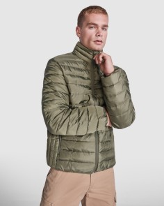 Padded jacket with feather...