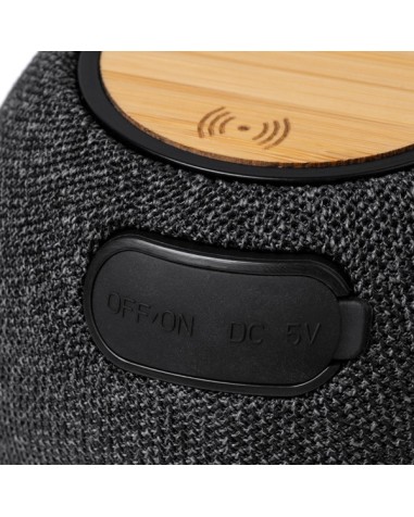 Round Wireless Speaker with Bamboo... Round Wireless Speaker with Bamboo...