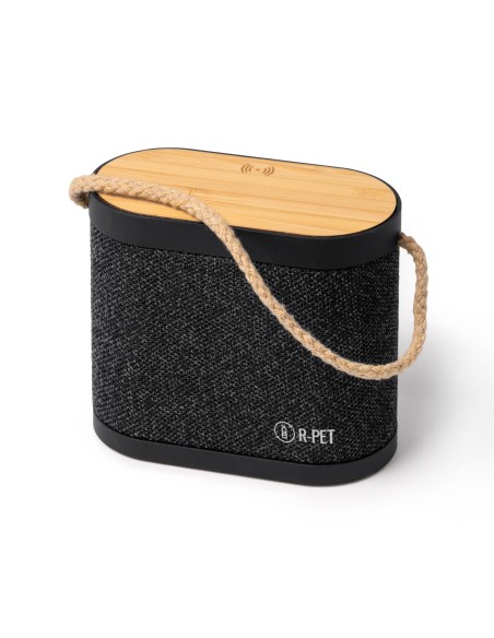 Wireless speaker with bamboo body and recycled polyester RPET - BIANKI