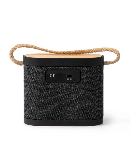 Enceinte sans fil avec corps en bambou et polyester recyclé RPET - BIANKI