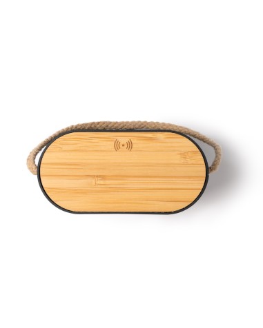 Wireless speaker with bamboo body and... Wireless speaker with bamboo body and...