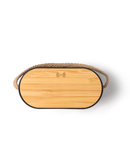 Wireless speaker with bamboo body and recycled polyester RPET - BIANKI