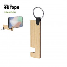 Llavero soporte móbil de madera personalizado