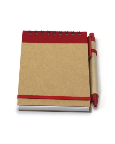 Notebook with pen made of recycled...