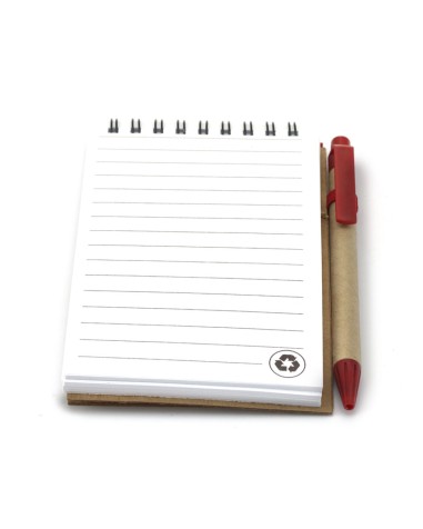 Notebook with pen made of recycled...