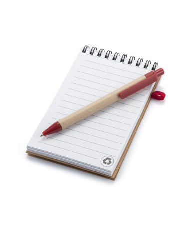 Notebook with pen made of recycled...