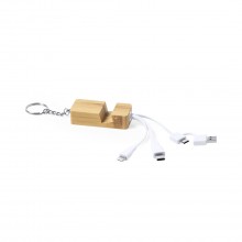 Cable Cargador bambú conexión Micro USB, Tipo C y Lightning - DRUSEK