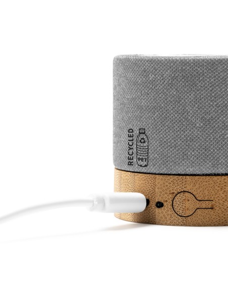 Enceinte avec corps en bambou et tissu RPET 3W - TAKAY