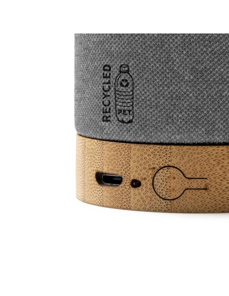 Speaker with bamboo body and RPET fabric 3W - TAKAY