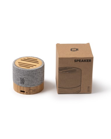 Speaker with bamboo body and RPET... Speaker with bamboo body and RPET...
